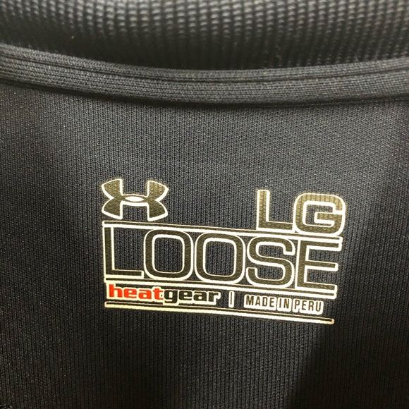 UNDER ARMOUR NAVY L/S POLO SHIRT L - Picture 2 of 5